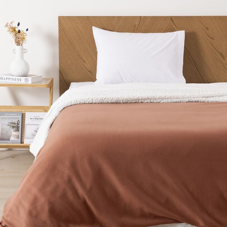 Frazada Polar-Sherpa 1.5 Plazas Terracota