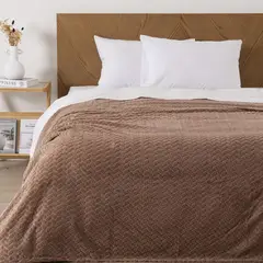 MASHINI - Frazada Jqd Flannel King Nude
