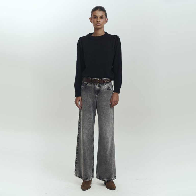 Jeans Wide leg Tiro Medio Mujer