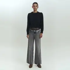 BRICK LONDON - Jeans Wide leg Tiro Medio Mujer