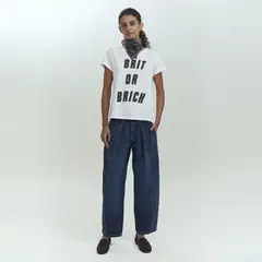 BRICK LONDON - Jeans Balloon Tiro Medio Mujer