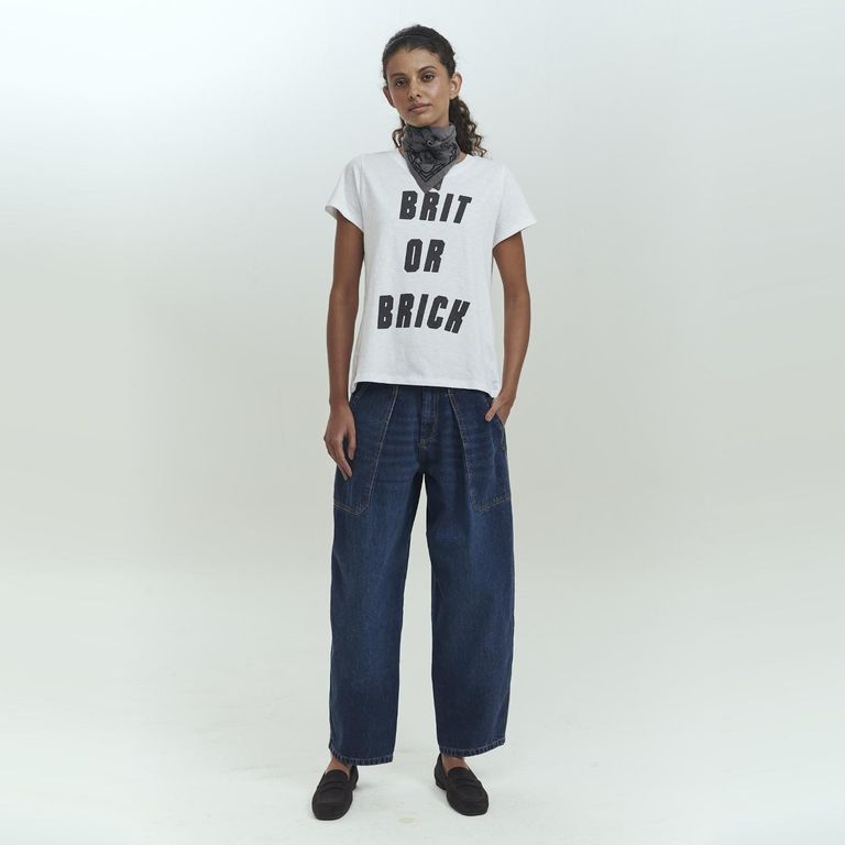 Jeans Balloon Tiro Medio Mujer