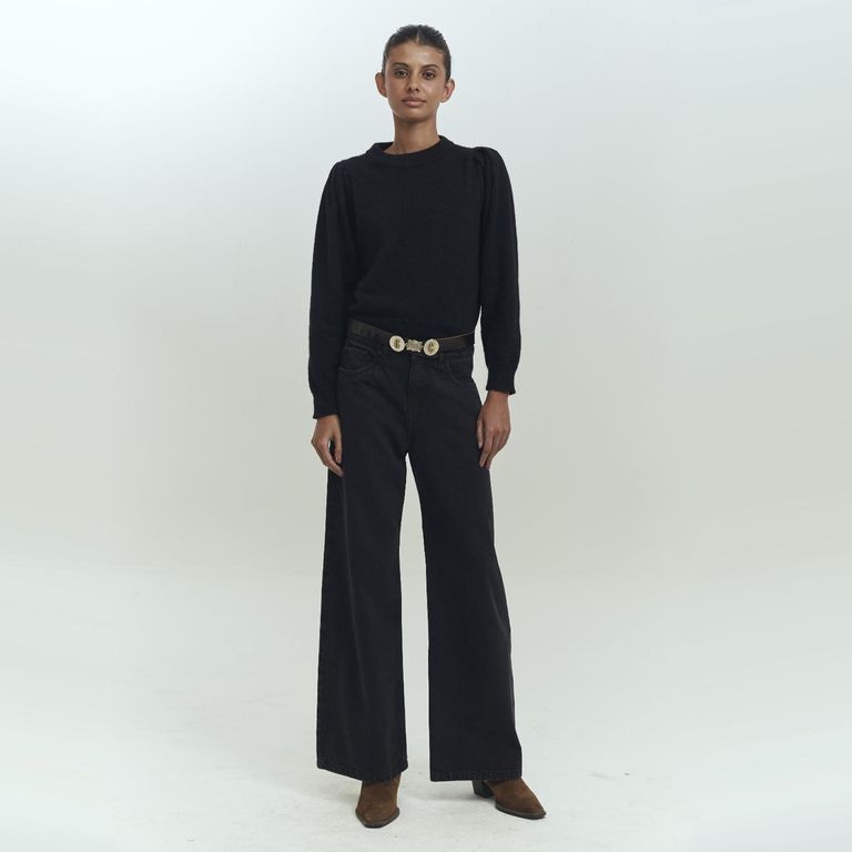 Jeans Wide leg Tiro Medio Mujer