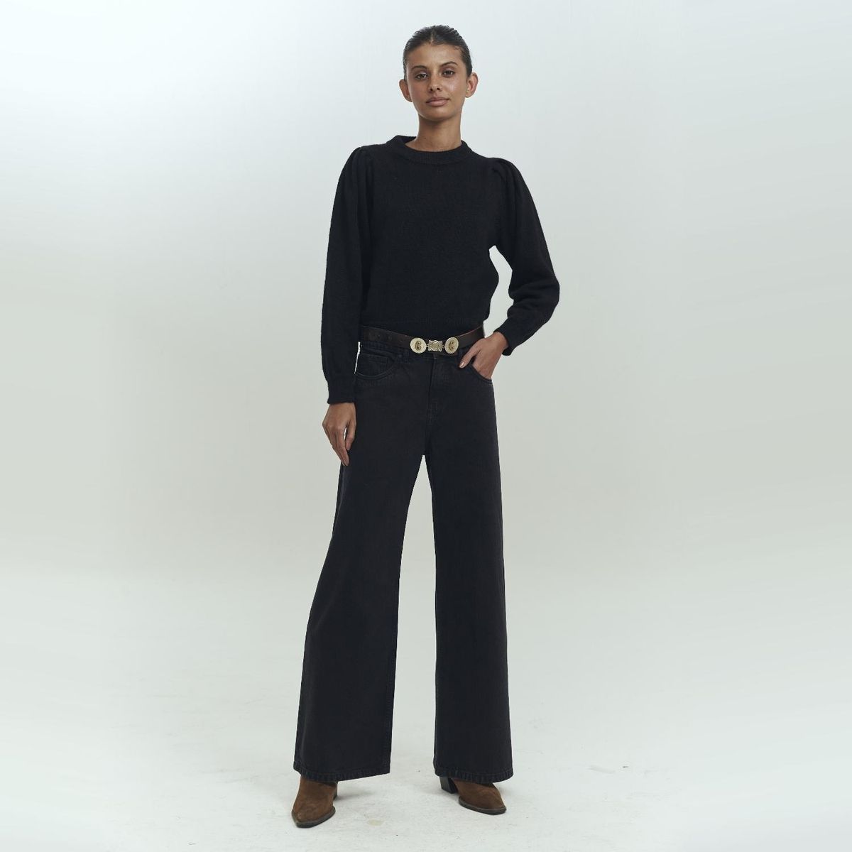 BRICK LONDON - Jeans Wide leg Tiro Medio Mujer Brick London