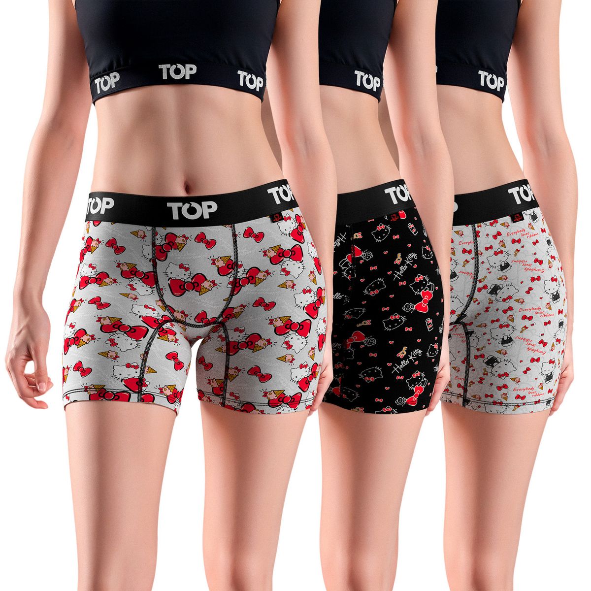TOP - Pack de 3 Boxers Medio Hello Kitty Mujer Top