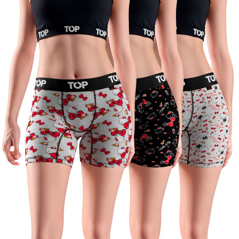 Pack de 3 Boxers Medio Hello Kitty Mujer