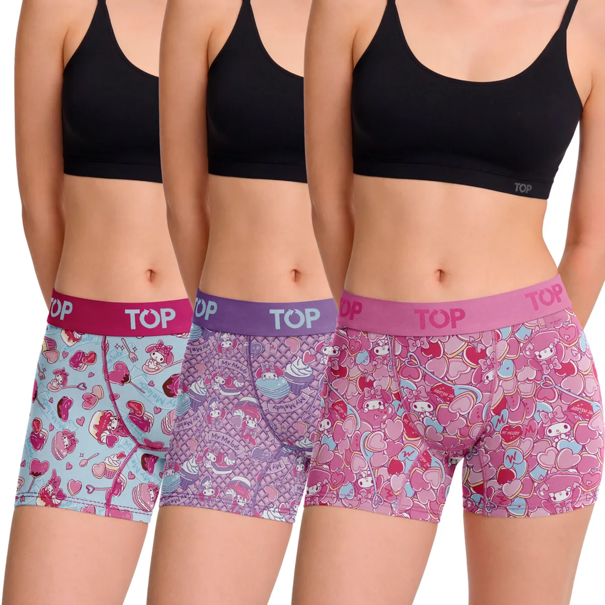 TOP - Pack de 3 Boxers Medio Hello Kitty Mujer Top