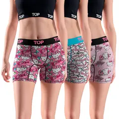 TOP - Pack de 3 Boxers Medio Hello Kitty Mujer