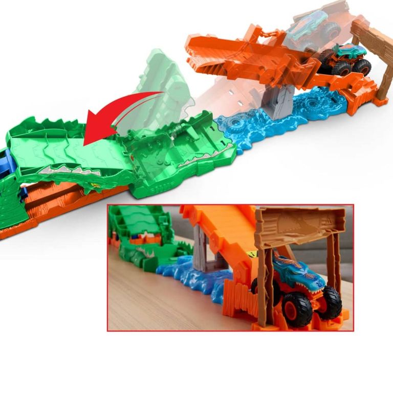 Pista Monster Trucks Derriba Al Cocodrilo