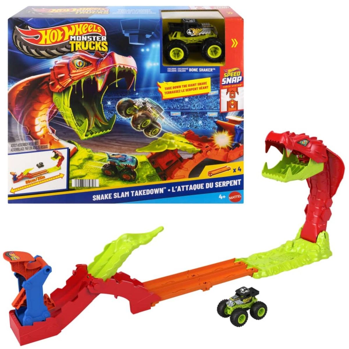 HOT WHEELS - Pista Monster Trucks Mordida De Serpiente Hot Wheels