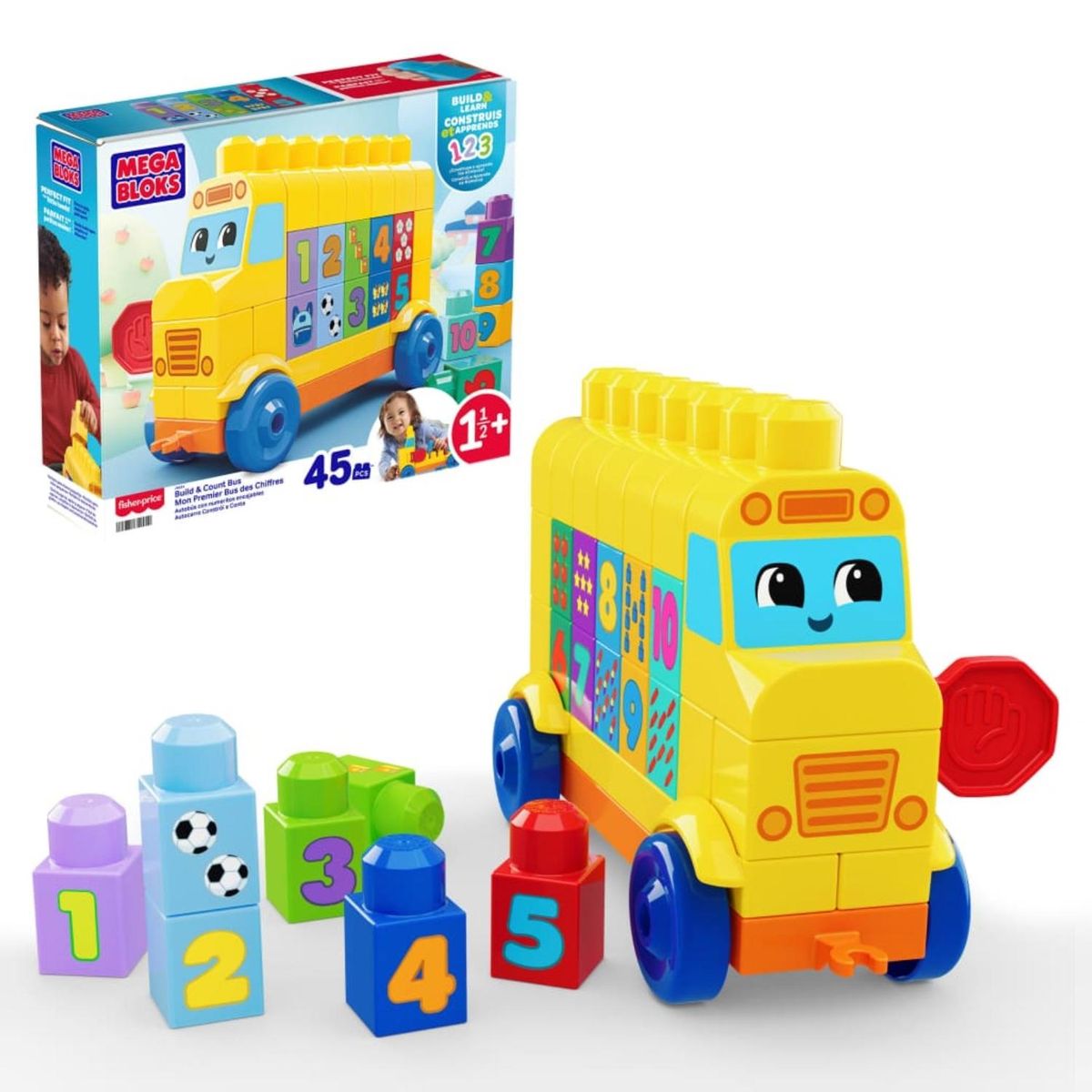 MEGA BLOKS - Autobus De Numeros Arma Y Cuenta Mega Bloks