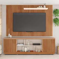 DECOCASA - Centro Tv Simetria 75" Café Claro