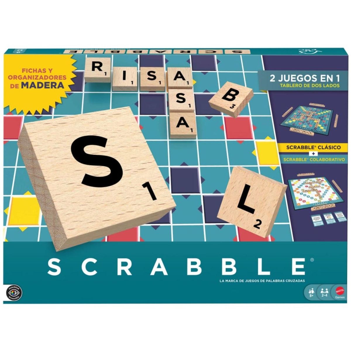 MATTEL - Juego De Mesa Madera Scrabble Mattel