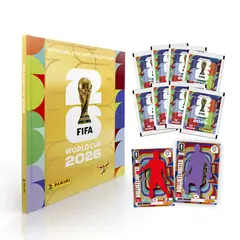 PANINI - Pack Álbum Tapa Dura Gold + 8 sobres + 2 Limited Edition card Fifa World Cup 2026