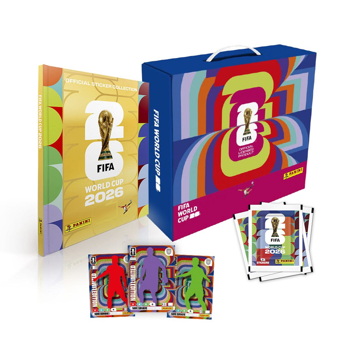 PANINI - Álbum Tapa Dura + 25 Sobres y Regalos: 3 Cartas Coleccionables Leyenda Mundial Fifa 2026 Panini