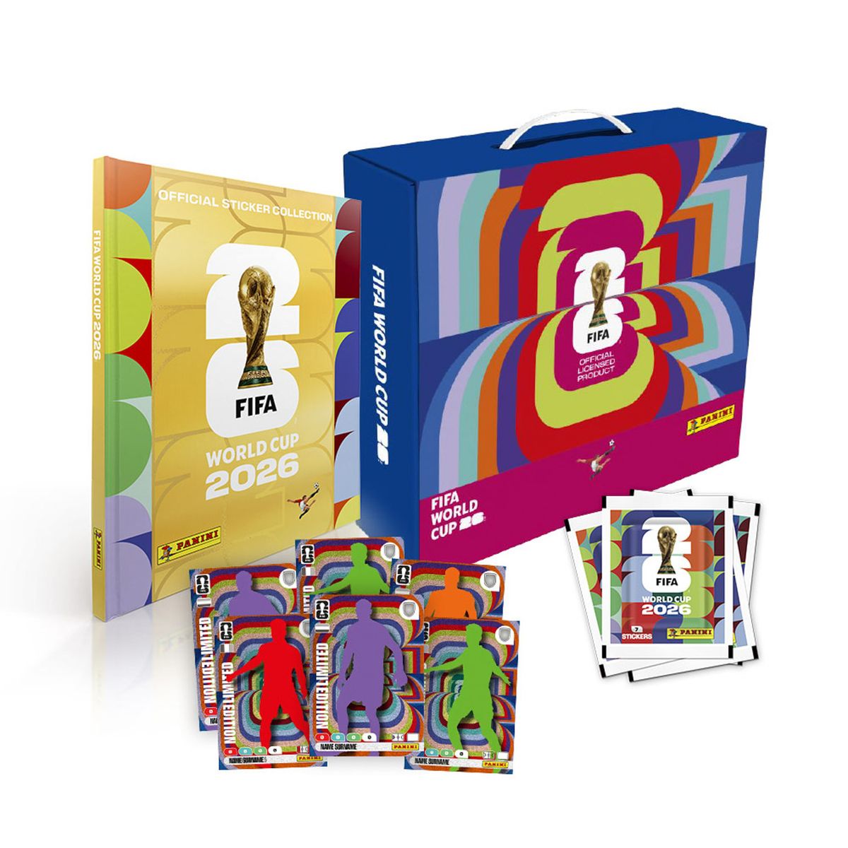 PANINI - Box Álbum Tapa Dura Silver + 50 sobres + 6 Limited Edition card Fifa World Cup 2026
