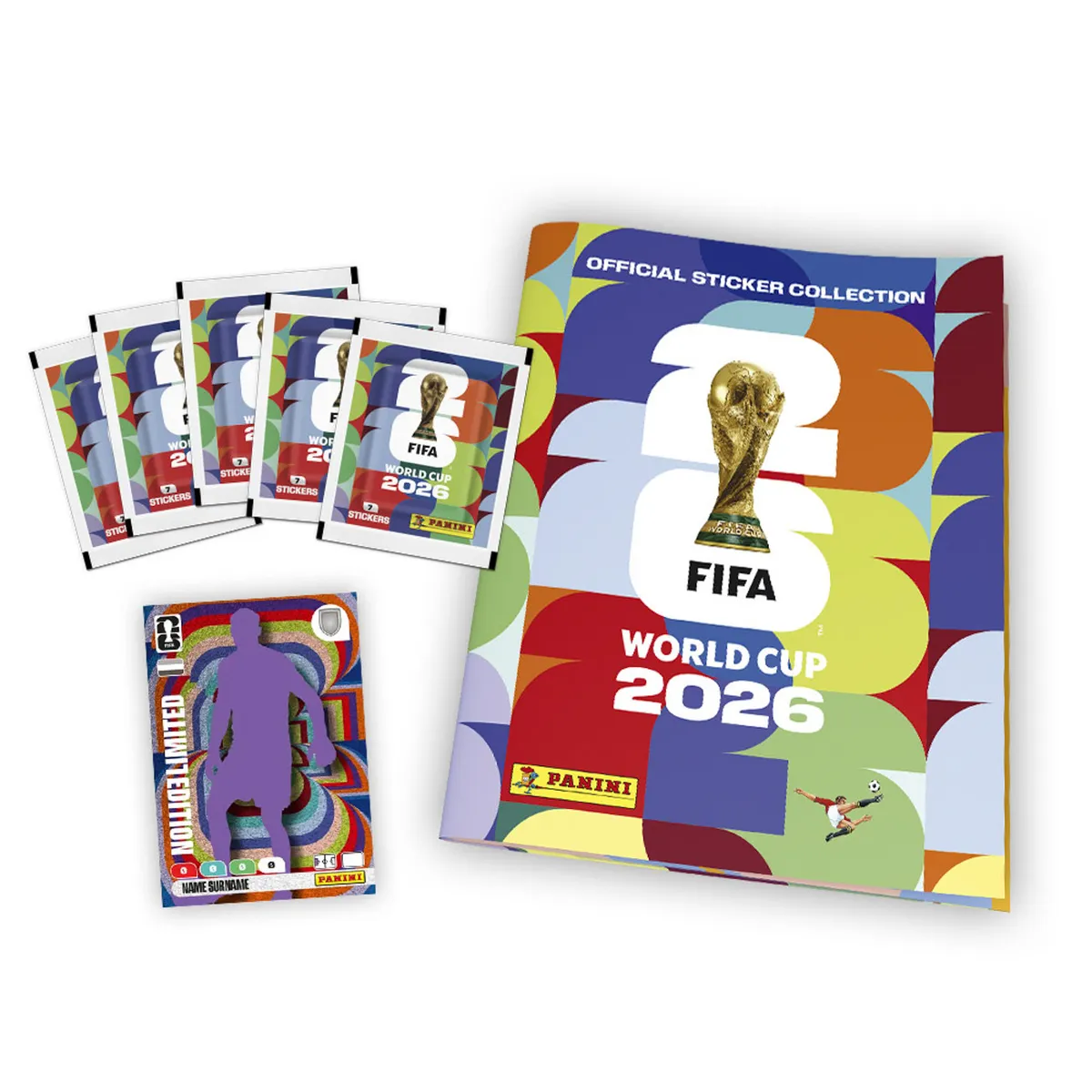 PANINI - Álbum Tapa Blanda + 5 Sobres y Regalos: 1 Carta Coleccionable Leyenda Mundial Fifa 2026 Panini