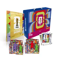 PANINI - Box Álbum Tapa Dura Gold + 100 sobres + 10 Limited Edition card Fifa World Cup 2026