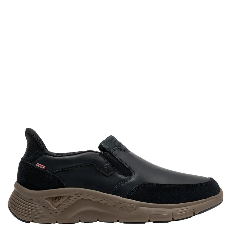Zapatilla Urbana Hombre Cuero Azul