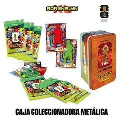 PANINI - Caja metálica Naranja 8 sobres + Coin Card + 2 Limited Edition card Fifa World Cup 2026