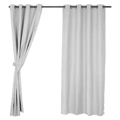 MASHINI - Set Cortina Blackout Argolla Gris