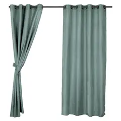 MASHINI - Set Cortinas Blackout Argolla Verde