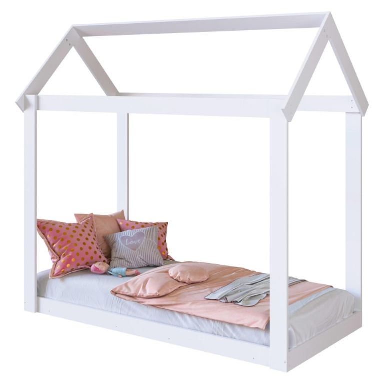 Cama Casita Montessori Cariño Blanca