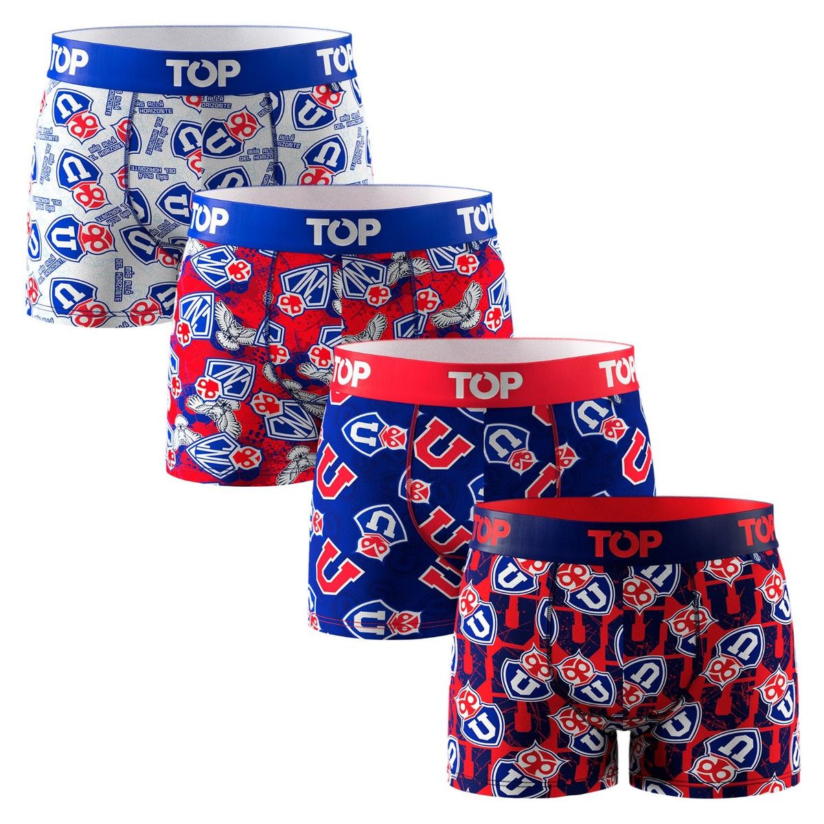 TOP - Pack 4 Boxer Niño Universidad de Chile Top