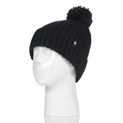 HEAT HOLDERS - Gorro Pom Pom Arden Mujer Negro