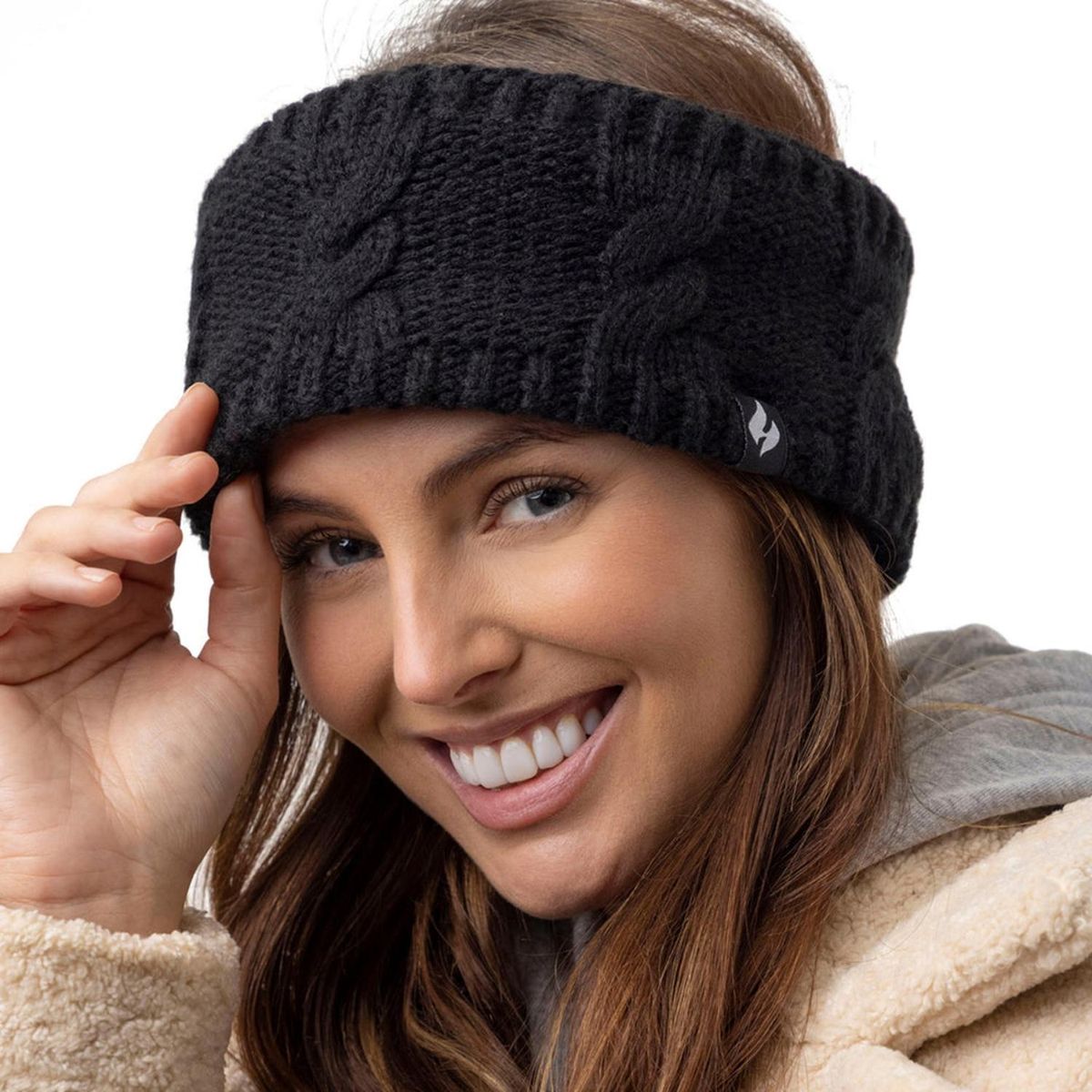 HEAT HOLDERS - Headband Cintillo Mujer Negro Heat Holders