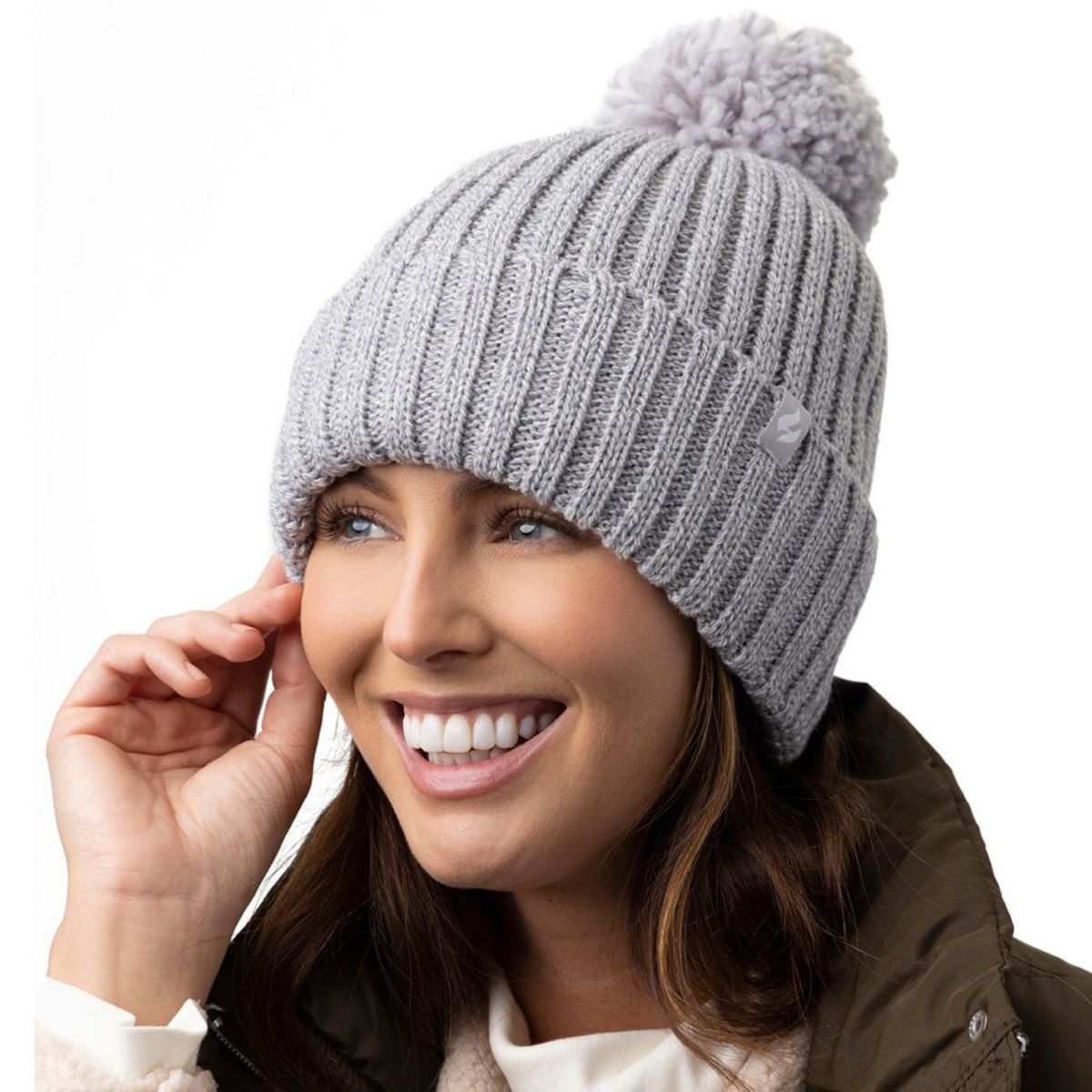 HEAT HOLDERS - Gorro Pom Pom Arden Mujer Gris Heat Holders