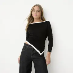 SYBILLA - Polera Manga Larga Layering Mujer