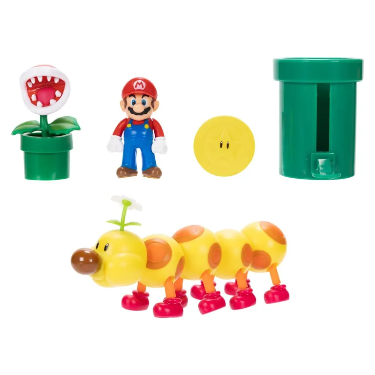 Playset Con Figura 6 Cm Soda Jungla Super Mario Bros