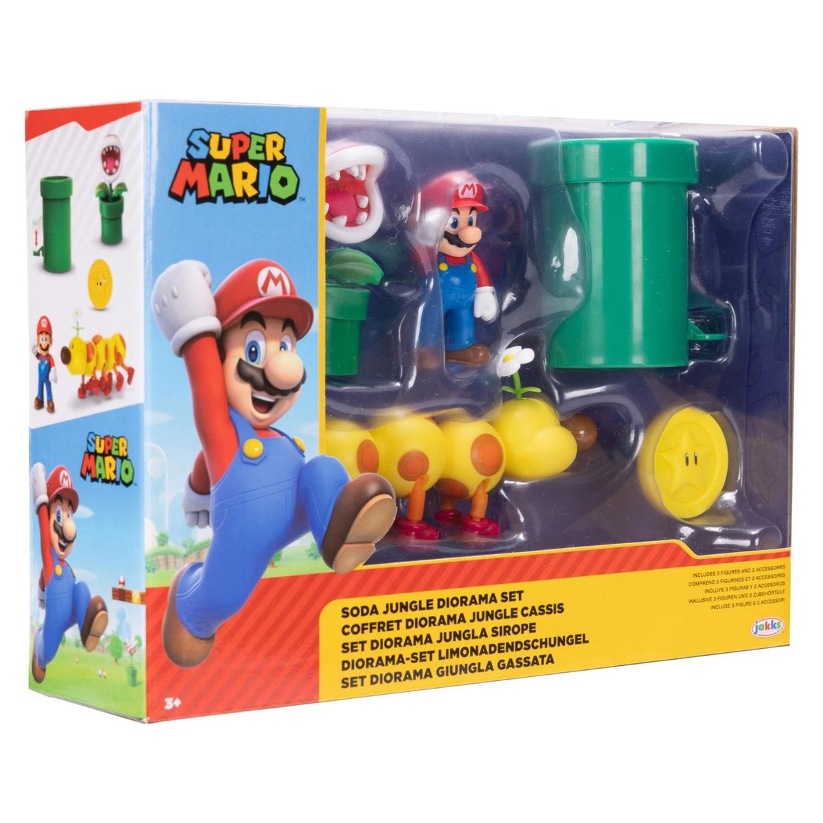 NINTENDO - Playset Con Figura 6 Cm Soda Jungla Super Mario Bros