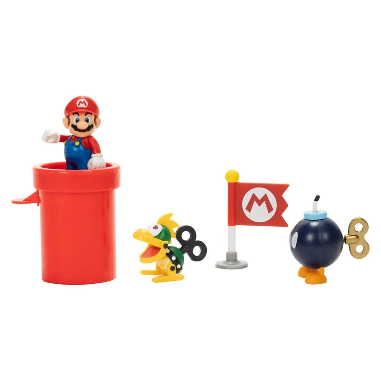 Playset Con Figura 6 Cm Bowser Super Mario Bros