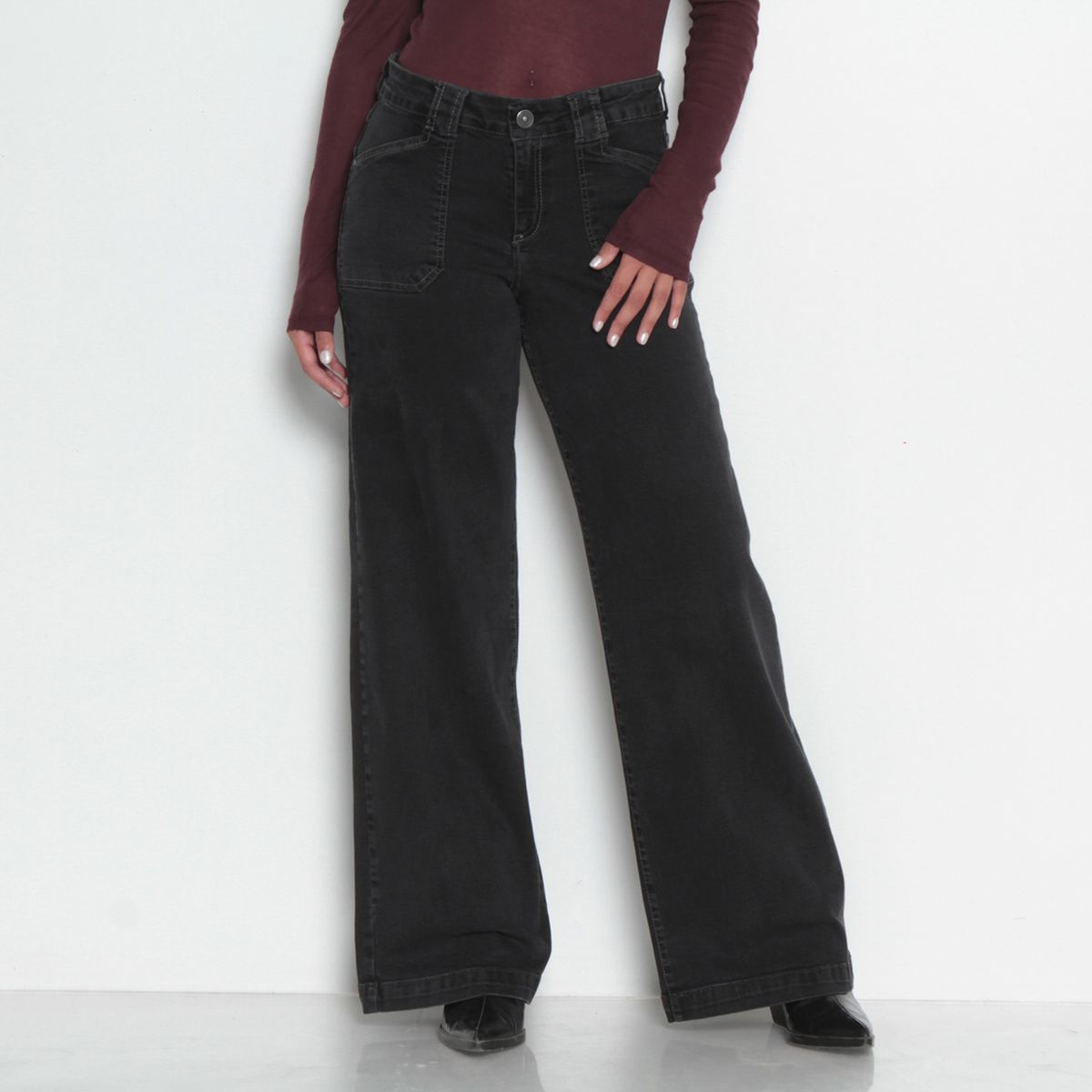 WADOS - Jeans Wide Leg Tiro Medio Mujer Wados