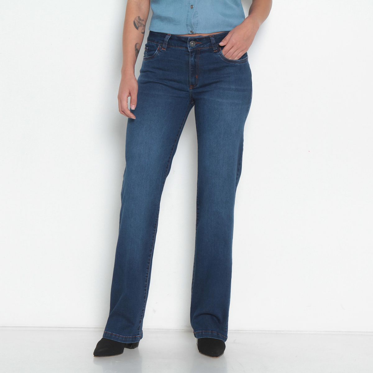 WADOS - Jeans Regular Fit Tiro Alto Mujer Wados