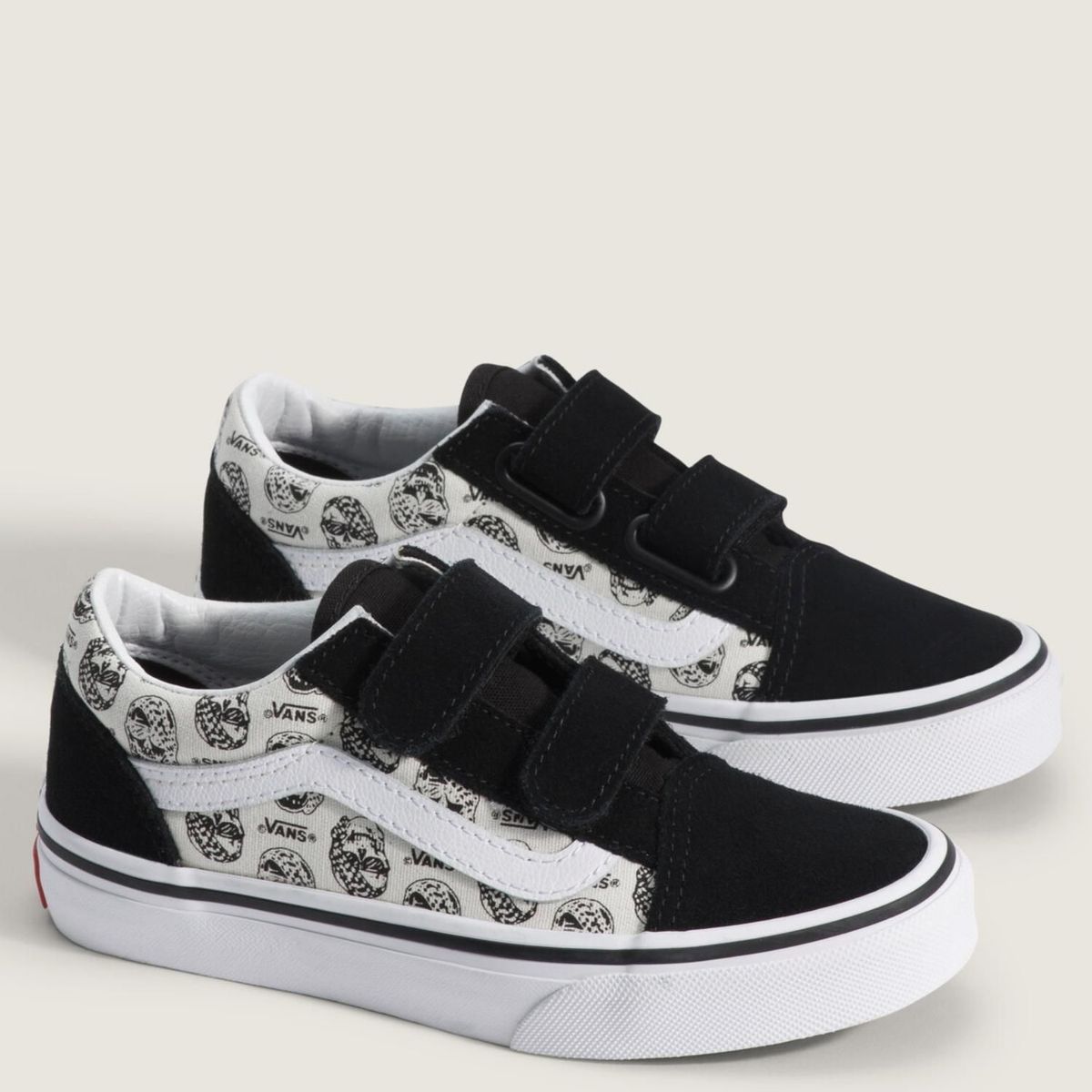 VANS - Old Skool V Zapatilla Urbana Niño Cuero Blanco Vans