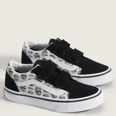 VANS - Old Skool V Zapatilla Urbana Niño Cuero Blanco