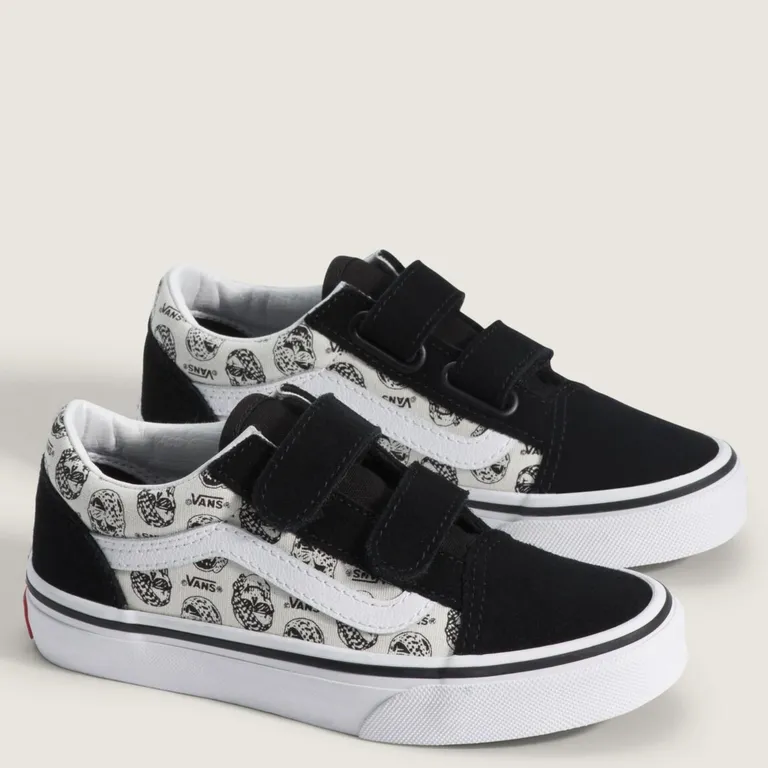 Old Skool V Zapatilla Urbana Niño Cuero Blanco