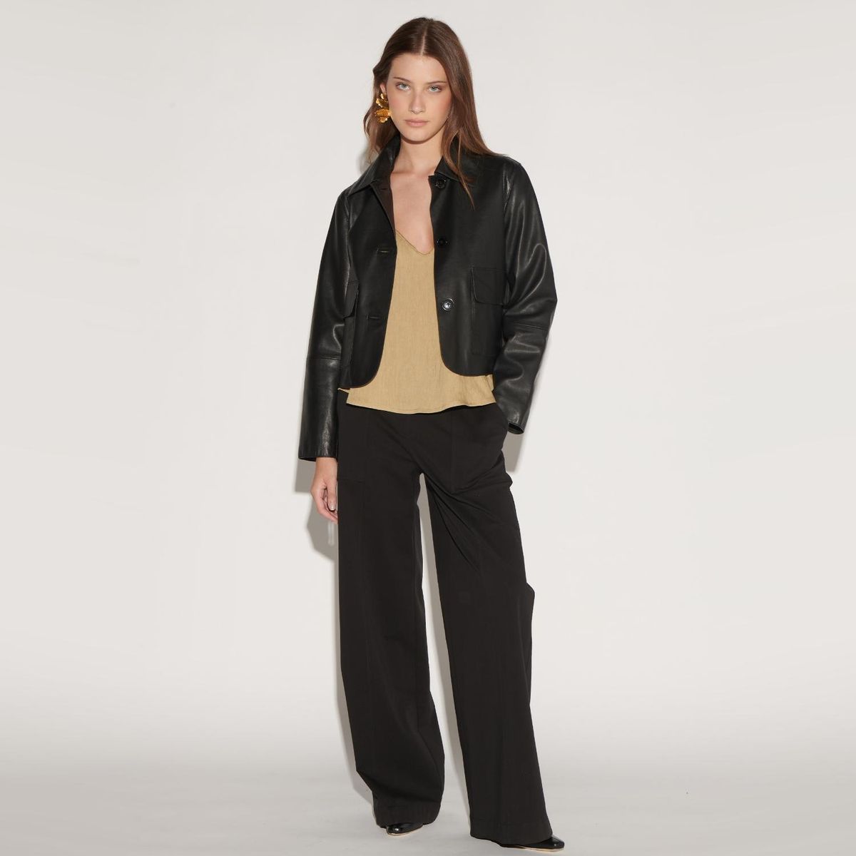 SINGOLARE - Chaqueta Cuir 100% Cuero Singolare