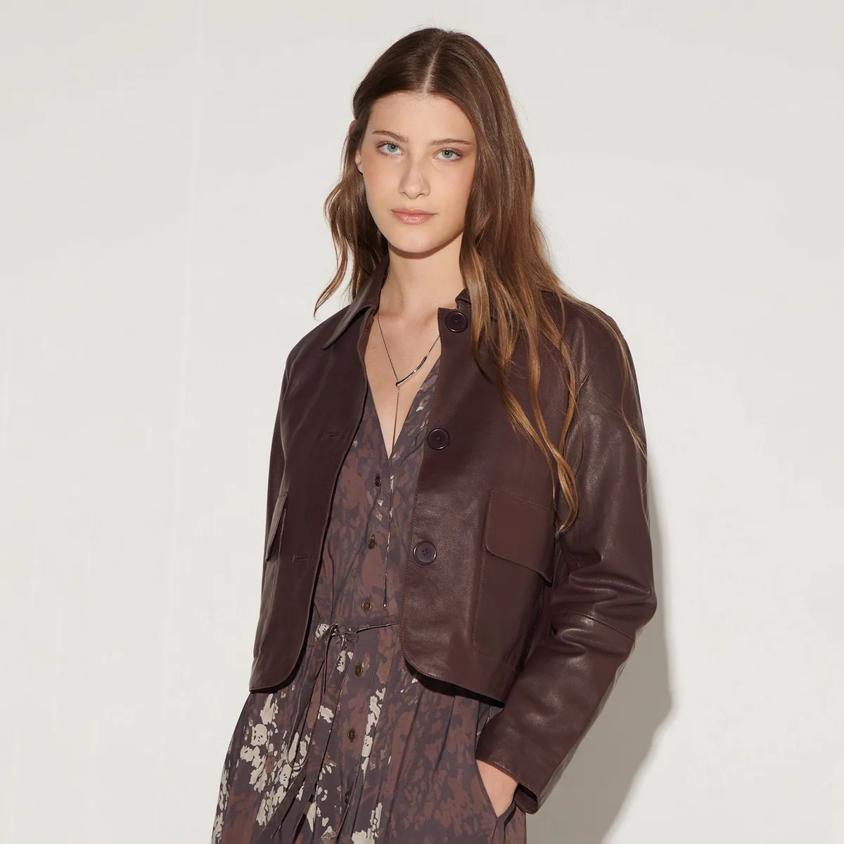 SINGOLARE - Chaqueta Cuir 100% Cuero Singolare