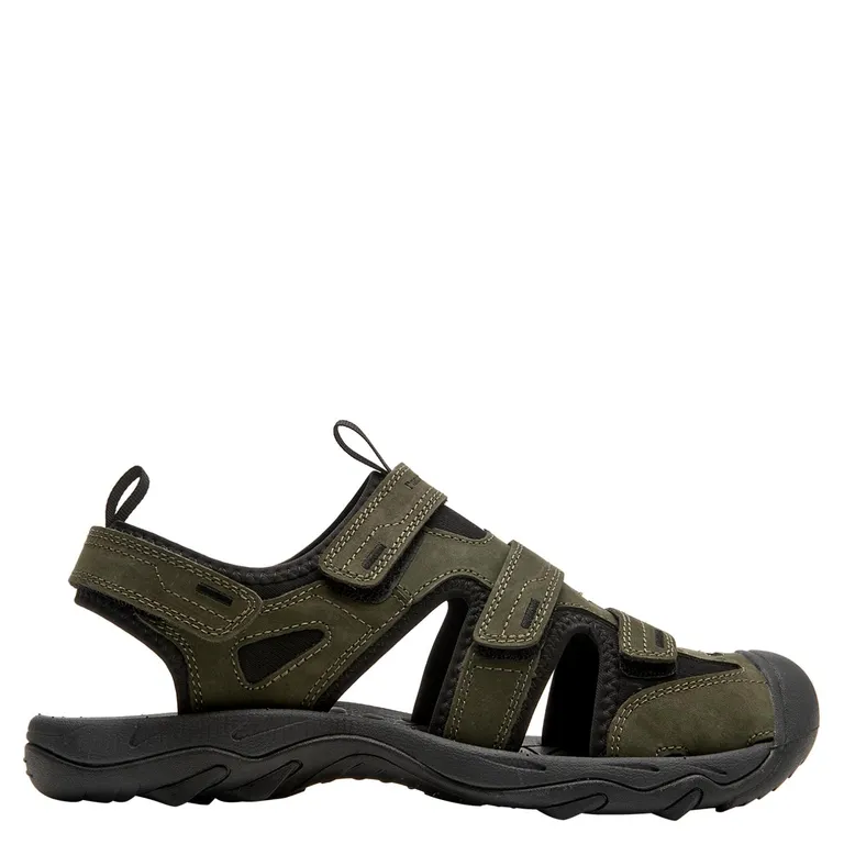 Sandalia Hombre Cuero Verde