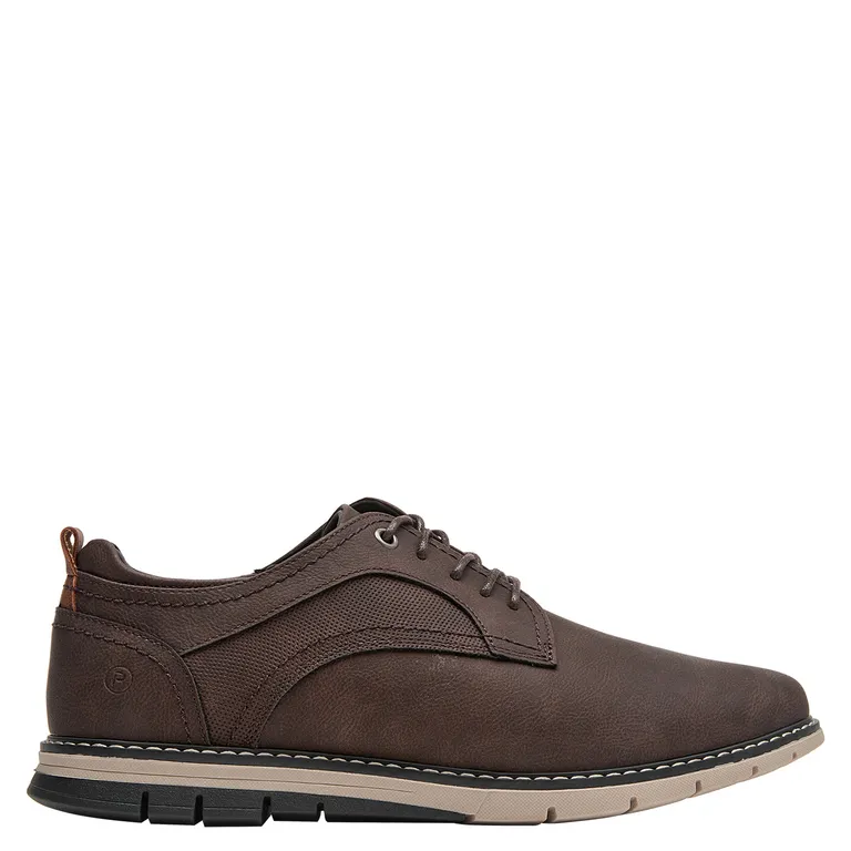 Zapato Casual Hombre Cuero Café