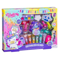 GELATTI - 4 Esmaltes+Pinta Pelo+Sombra+Cosmetiquero Unicornio