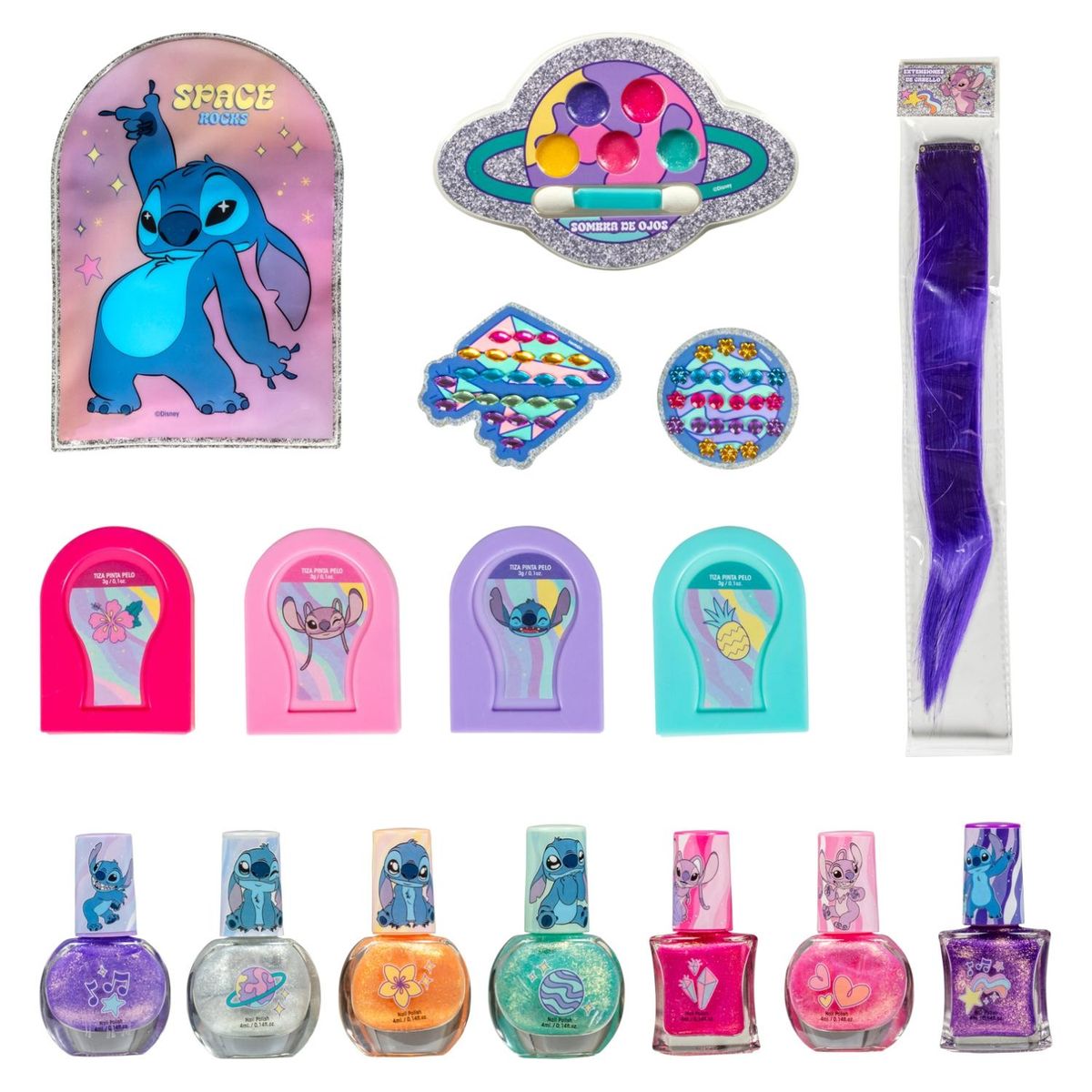 GELATTI - 7 Esmaltes + Pinta Pelo + Cosmetiquero + Mechas Stitch Gelatti
