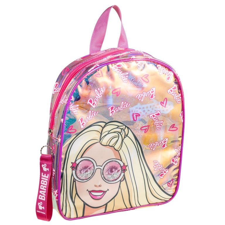 2 Esmaltes + Lip Balm + Sombra + Sticker Mochila Barbie
