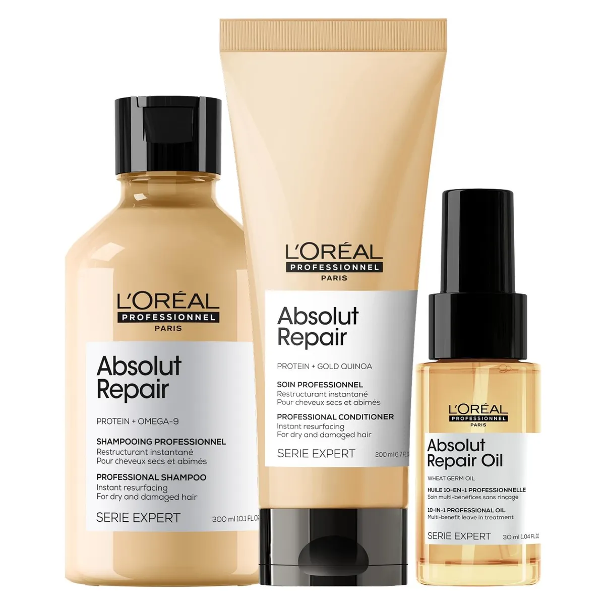 LOREAL PROFESSIONNEL - Shampoo 300ml  +  Acondicionador 200ml  + Aceite 30ml Ar Loreal Professionnel