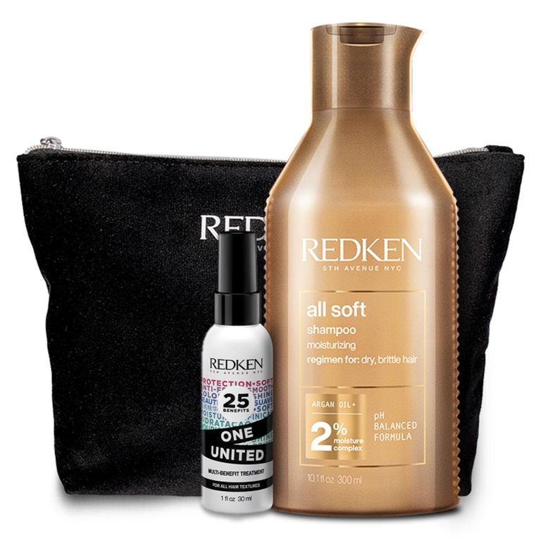 Set Hidratante Cabello Seco Shampoo All Soft 300ml + Spray Multibeneficios One United 30ml