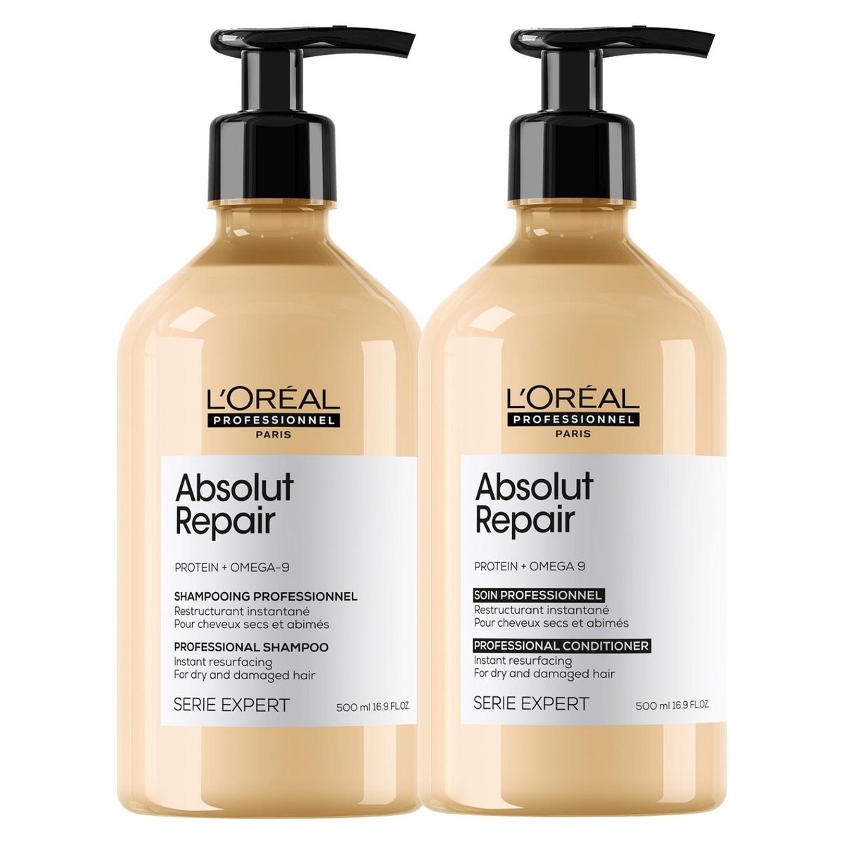 LOREAL PROFESSIONNEL - Shampoo 500ml + Acondicionador 500ml Absolut Repair Loreal Professionnel